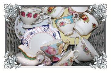 Vintage Crockery Hire in Poole, Bournemouth, Dorset